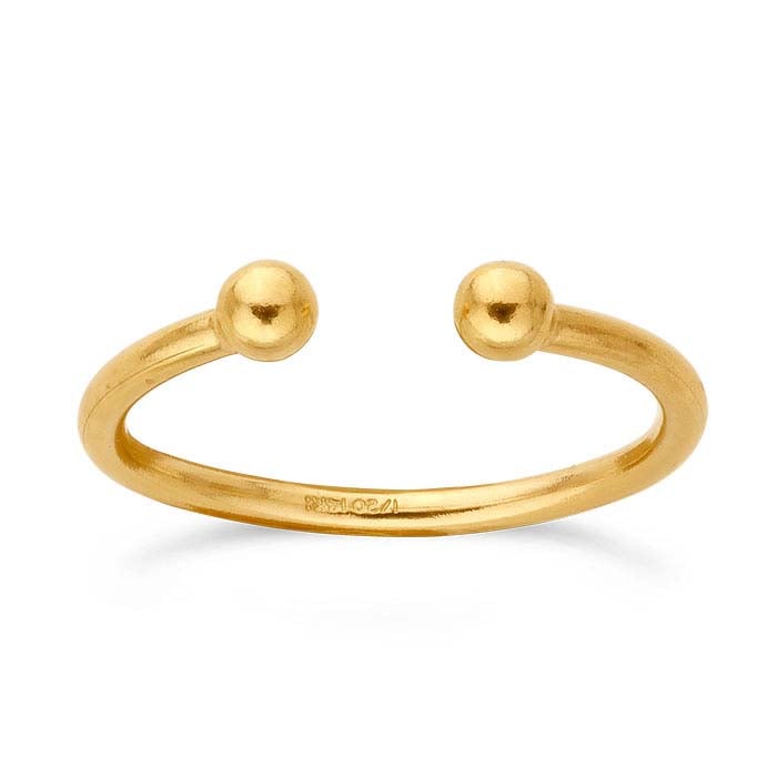 14/20 Yellow Gold-Filled Open Bead Ring