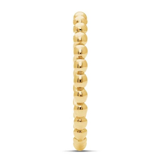 14K Yellow Gold Half-Bead Stackable Ring