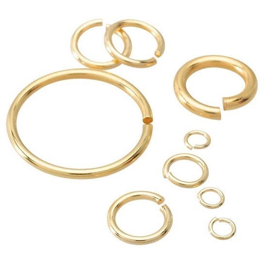 1 - 14k yellow gold round jump ring, select your size
