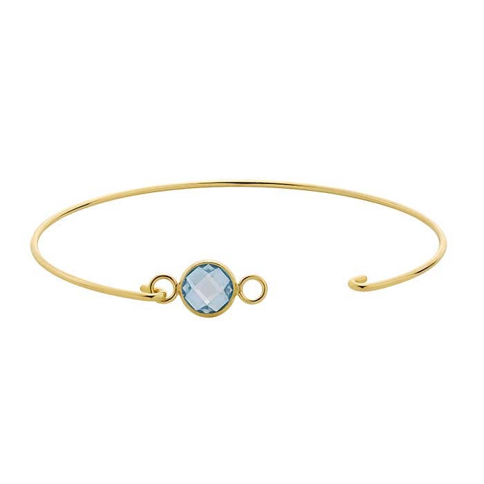 14/20 Yellow Gold-Filled Double-Hook Bangle Bracelet Component