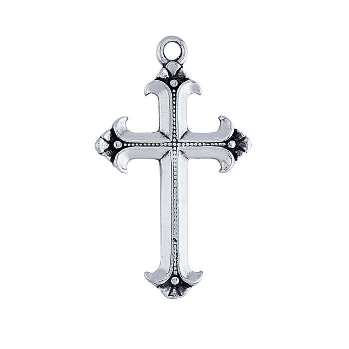 Sterling Silver Two-Sided Cross Pendant