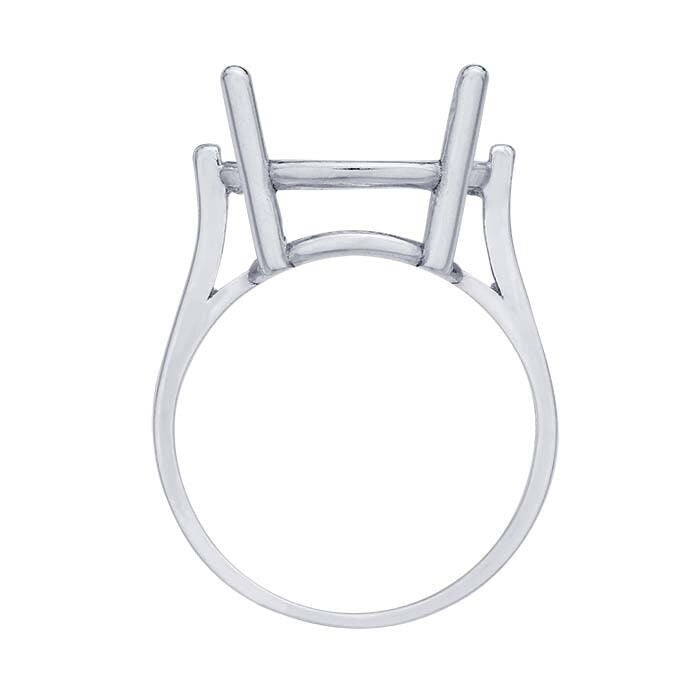 Sterling Silver ReadySet™ Round Ring Mounting, available in 3 setting sizes