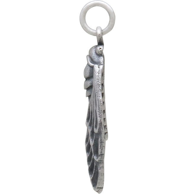 Zoom Sterling Silver Cicada Charm 28x11mm