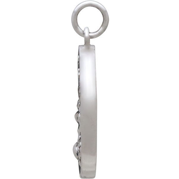 Sterling Silver Astrology Scorpio Pendant 24x18mm