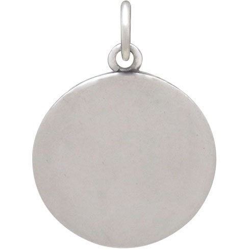 Sterling Silver Reindeer Charm with Moon and Trees 21x15mm