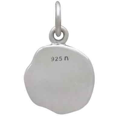 Sterling Silver Wax Seal Heart Charm 16x10mm