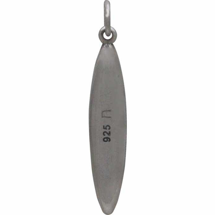 Sterling Silver Kayak Charm - Sports Charms 30x5mm
