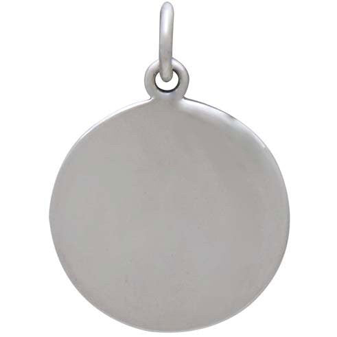 Sterling Silver Moth Charm with Bronze Moon and Dots 21x15mm