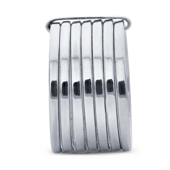Sterling Silver Seven-Band Ring, Unisex, 3 sizes available