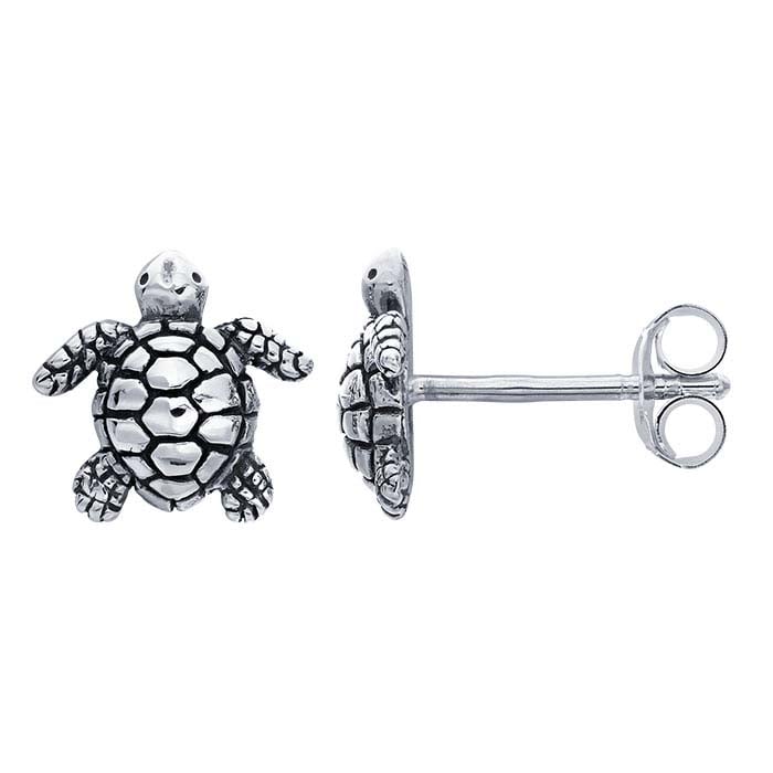 Sterling Silver Baby Sea Turtle Post Earrings