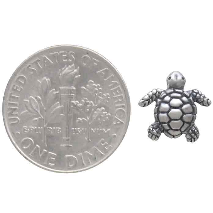 Sterling Silver Baby Sea Turtle Post Earrings
