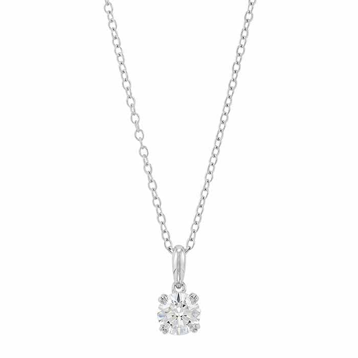Sterling Silver Lab-Grown Diamond-Set Necklace