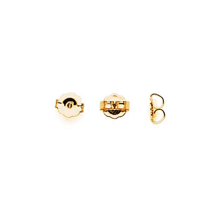 14/20 Yellow Gold-Filled 5mm Friction Ear Nut, pack of 10pcs.