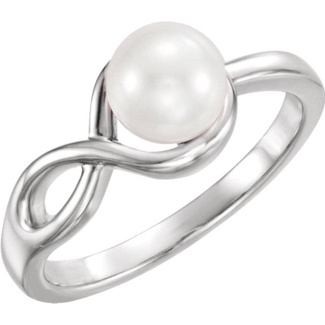 Ring Mounting for 7mm Pearl in Sterling Silver or 14k Gold