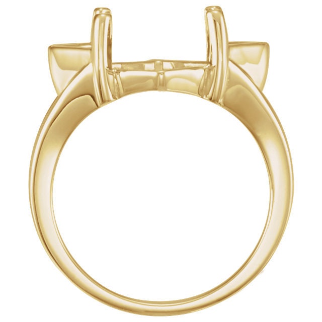 Sterling Silver or 14k Yellow Gold 12x12mm Square Cabochon Ring Mounting