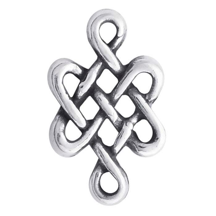 Sterling Silver Celtic Knot Link Component, Bracelet Center, Necklace Center