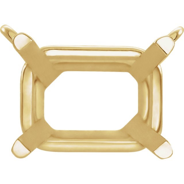 Emerald Cut Basket Necklace Mounting: Sterling Silver, 14k or 10k Gold