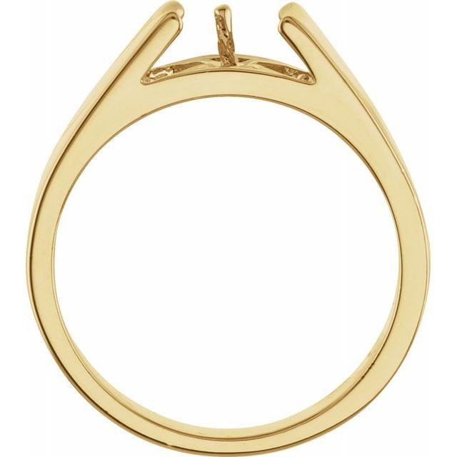 Cathedral Ring Mounting for 8 mm Pearl, available in Sterling Silver, 10k Gold and 14k Gold,