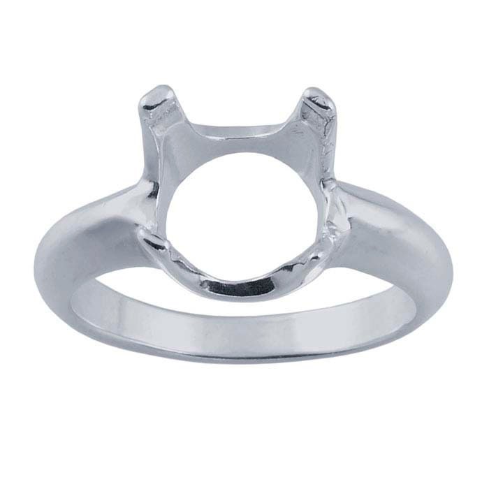 Sterling Silver Round ReadySet Ring Mounting, choose your size