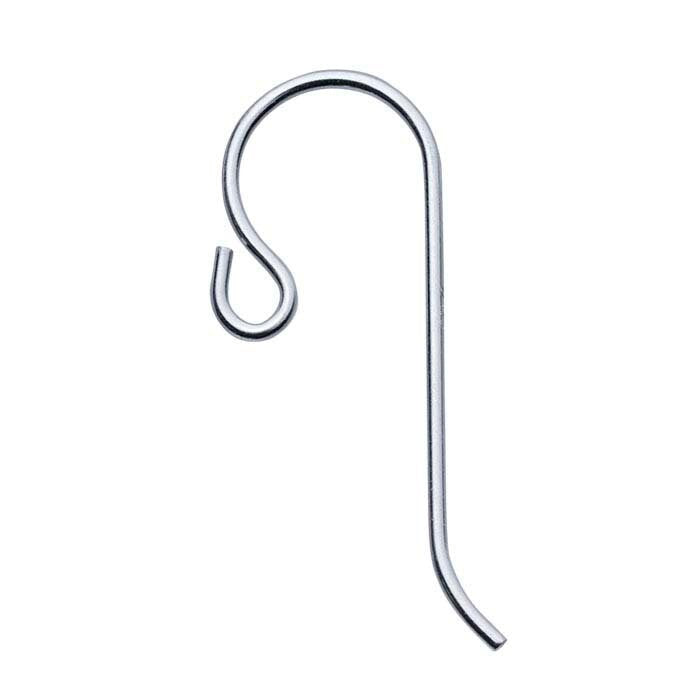 Ear Wire with Outside Loop in Sterling Silver, Gold Filled, or 14k Gold