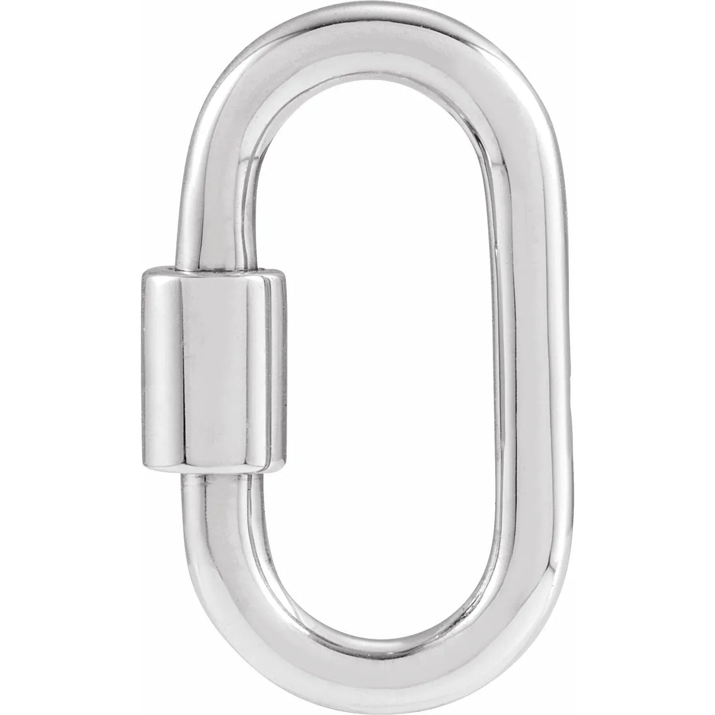 Sterling Silver 22x12 mm Carabiner Locking Clasp, also available in gold plated