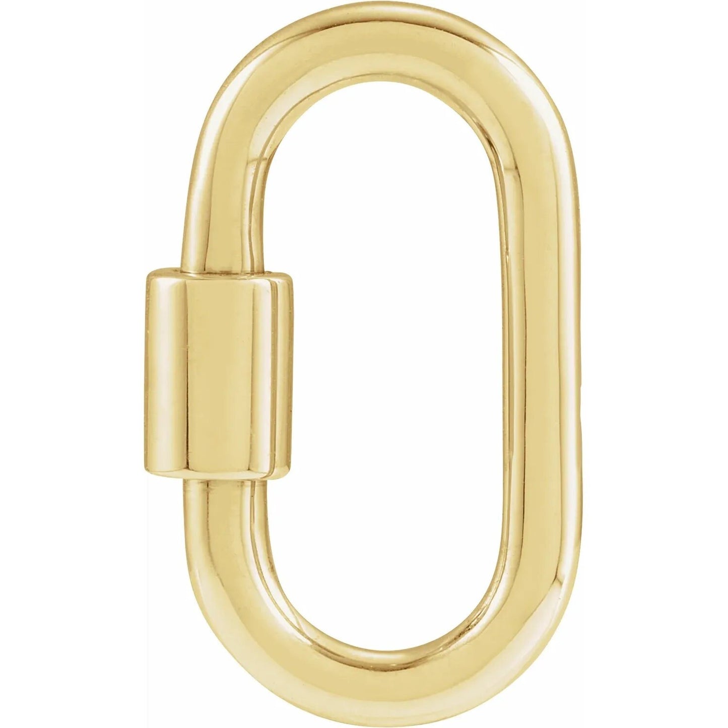 Sterling Silver 22x12 mm Carabiner Locking Clasp, also available in gold plated