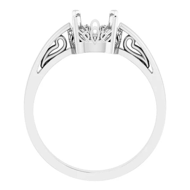 Sterling Silver or 14k Gold Solitaire Ring, Round, Choose your setting size.