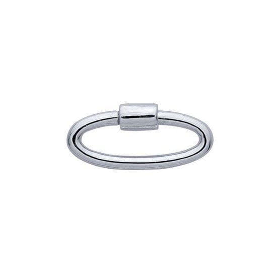 Sterling Silver 16.5mm Oval Carabiner Clasp