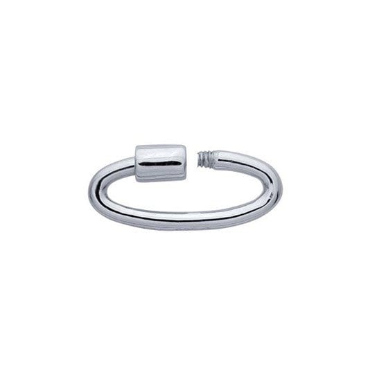 Sterling Silver 16.5mm Oval Carabiner Clasp