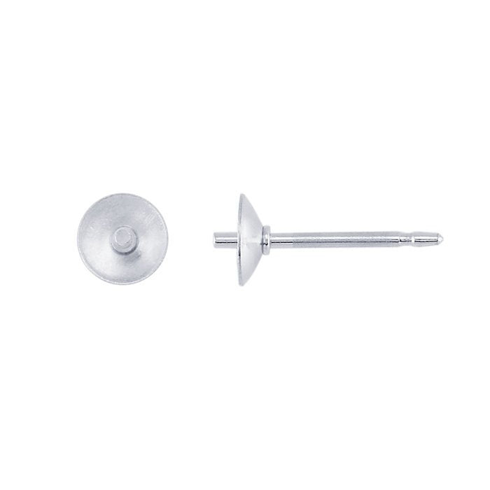 Sterling Silver Post Earring with Cup and Peg,