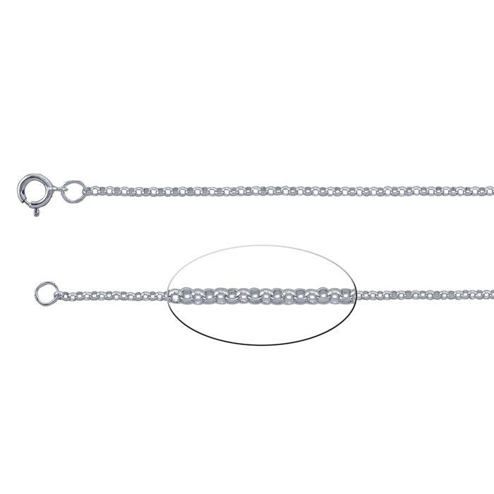 Sterling Silver 1.5mm Rolo Chain, finished or per foot