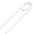 Adjustable Box Chain in 14K Yellow or White Gold (.70mm)up to 22inch