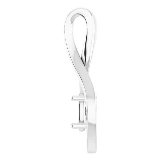 Infinity Pendant Mounting in 925 Sterling Silver, available in round or oval sizes