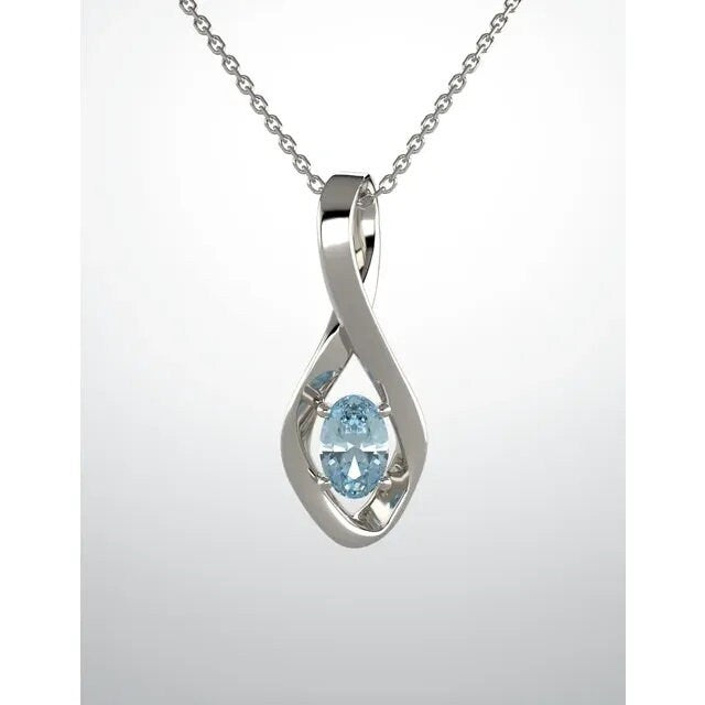 Infinity Pendant Mounting in 925 Sterling Silver, available in round or oval sizes
