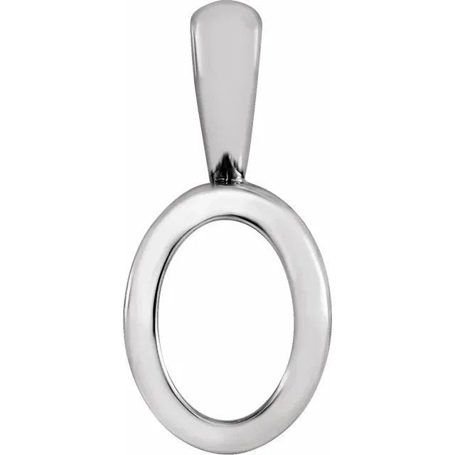 Oval filigree back set pendant mounting, available in sterling silver, 14k gold, and 14k white gold, choose your setting size.