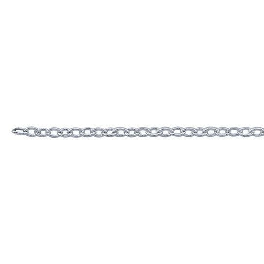 Sterling silver 1.3mm flat round cable chain, by the foot or your length