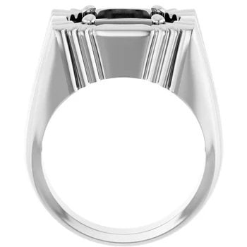 Sterling Silver Ring Mounting: Custom Gemstone Setting, Mens Size 10
