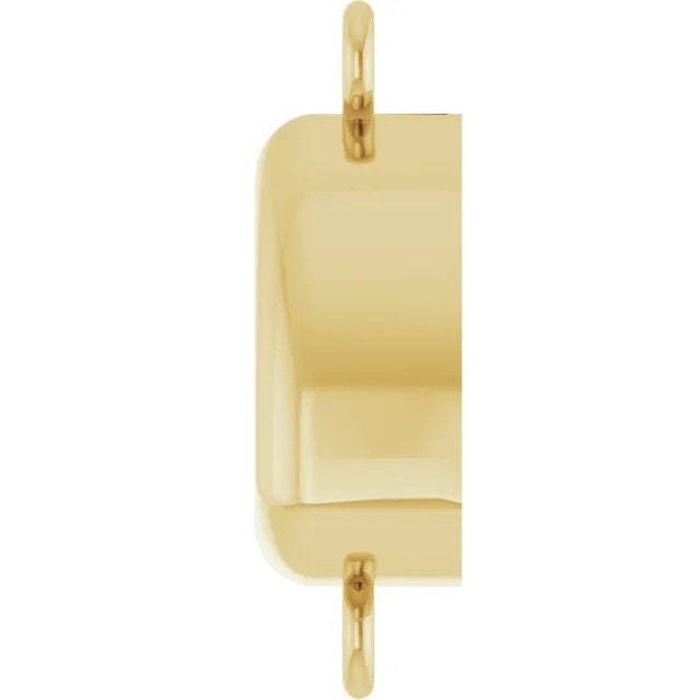 Trillion Cut Back Set Bezel Mounting in Sterling Silver or 10k Gold,