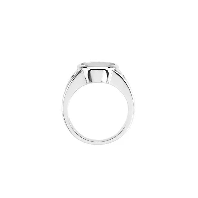 Sterling Silver 14x10 mm Oval Cabochon Ring Mounting, also custom material available