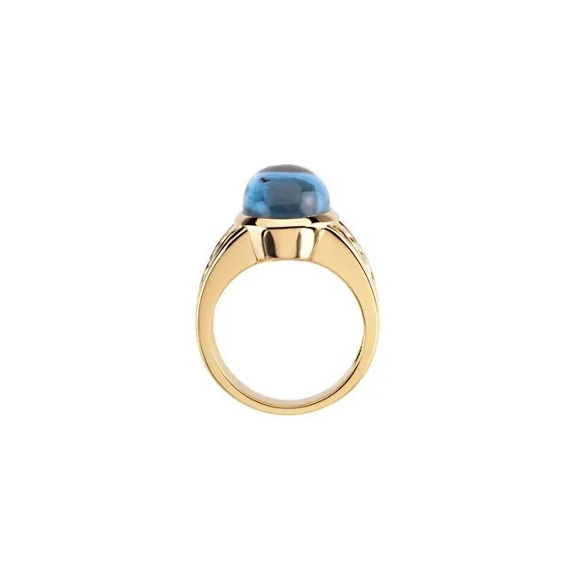 Sterling Silver 14x10 mm Oval Cabochon Ring Mounting, also custom material available