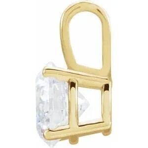 10k yellow gold round 4-prong pre-notched pendant mounting