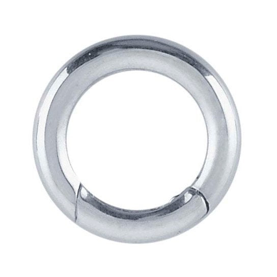 Sterling Silver Oxidized Twist Round Hinged Hook Clasp