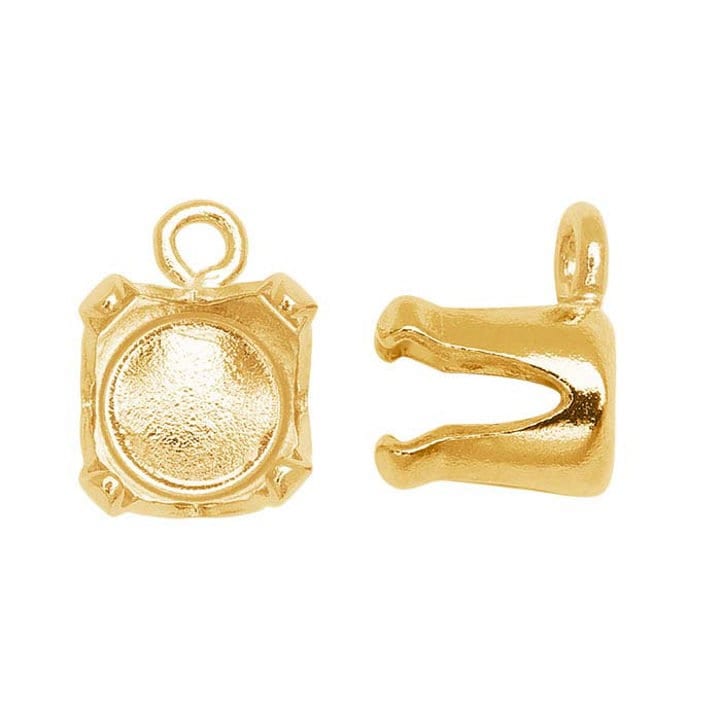 14/20 Yellow Gold-Filled Round Snap-In Component Mounting, choose your size