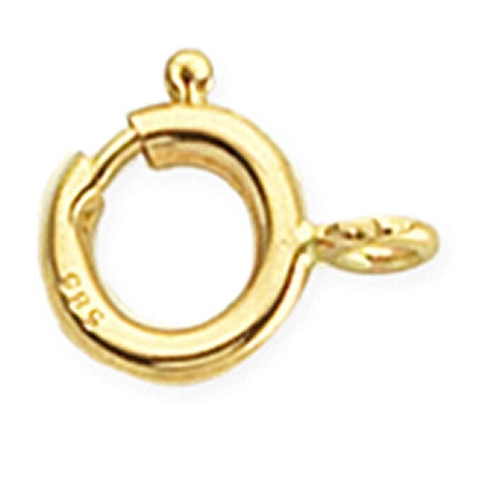 Spring Ring Clasp, choose your size , choose your metal in Sterling Silver, 14k yellow gold or 14k white gold