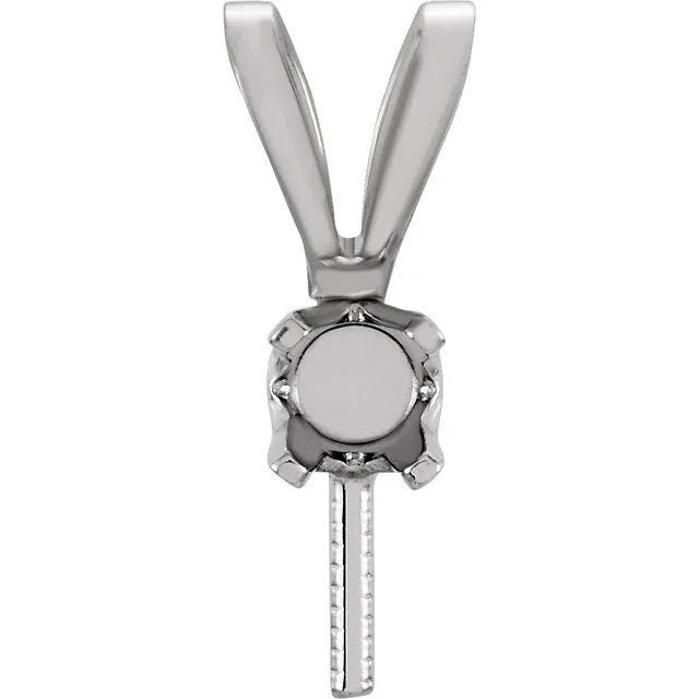 Pearl Pendant Bail w/ Accent, choose unset or Diamond set in your choice of Sterling Silver or 14k