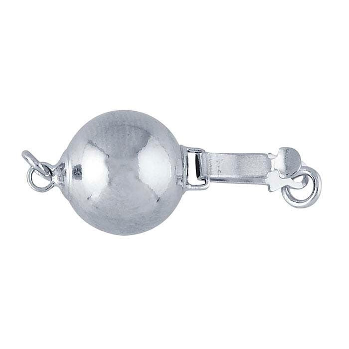 Sterling silver bead safety clasp, 925 sterling silver, 1-strand bead clasp,