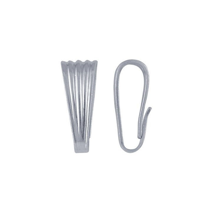 Sterling silver snap on bail, choose your size