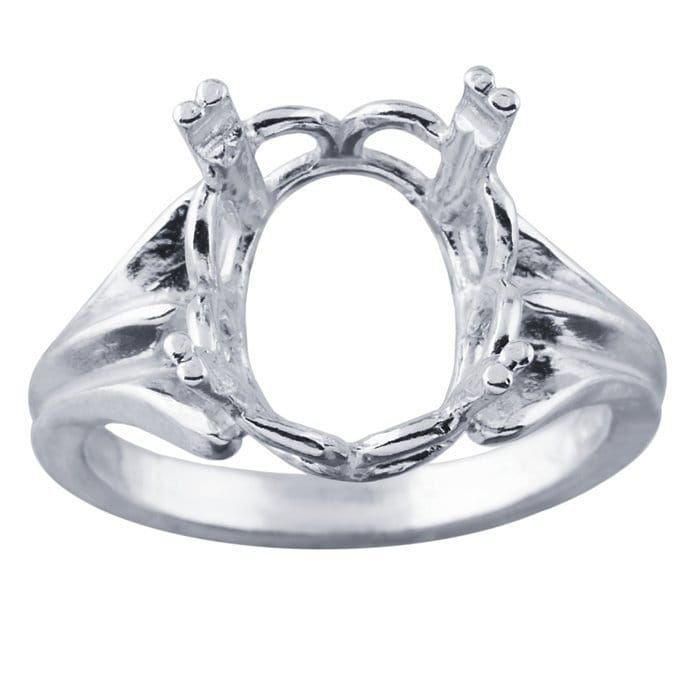 Sterling silver oval ready set ring mounting, ring blank, choose your bezel size