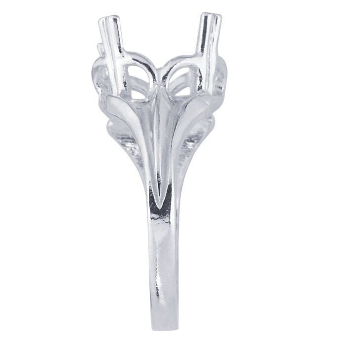 Sterling silver oval ready set ring mounting, ring blank, choose your bezel size