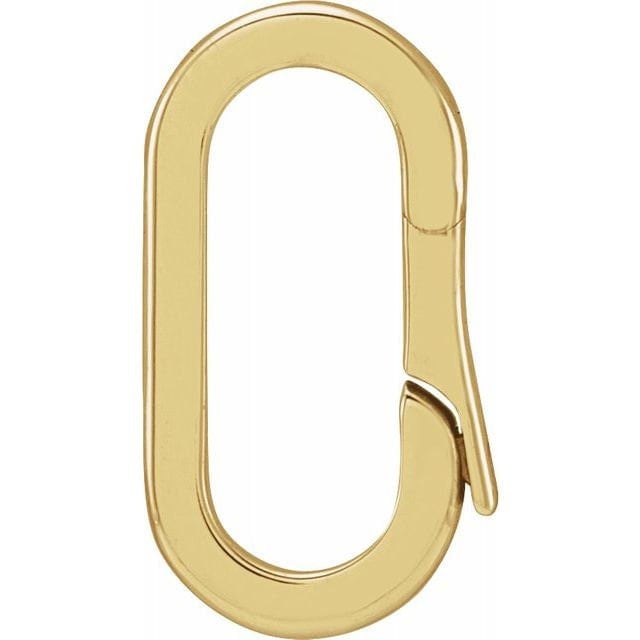 Elongated charm bail, available in sterling silver, or 14k gold, rose gold, white gold,
